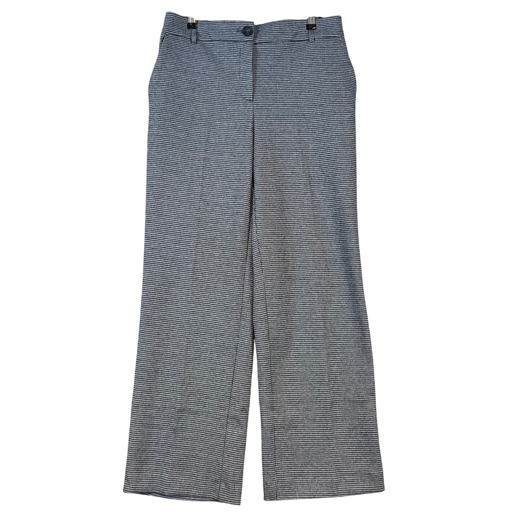 NWT Hilary Radley Womens Houndstooth Straight Leg Dress Pants Black White Size 6